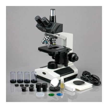 United Scope Llc. AmScope T390A-9M 40X-1600X Doctor Veterinary Clinic Biological Compound Microscope with 9MP Camera T390A-9M
